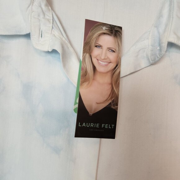 New With Tags Laurie Felt TENCEL Button-Front Shirt Tie Dyed Plus Size 3X - Picture 8 of 16